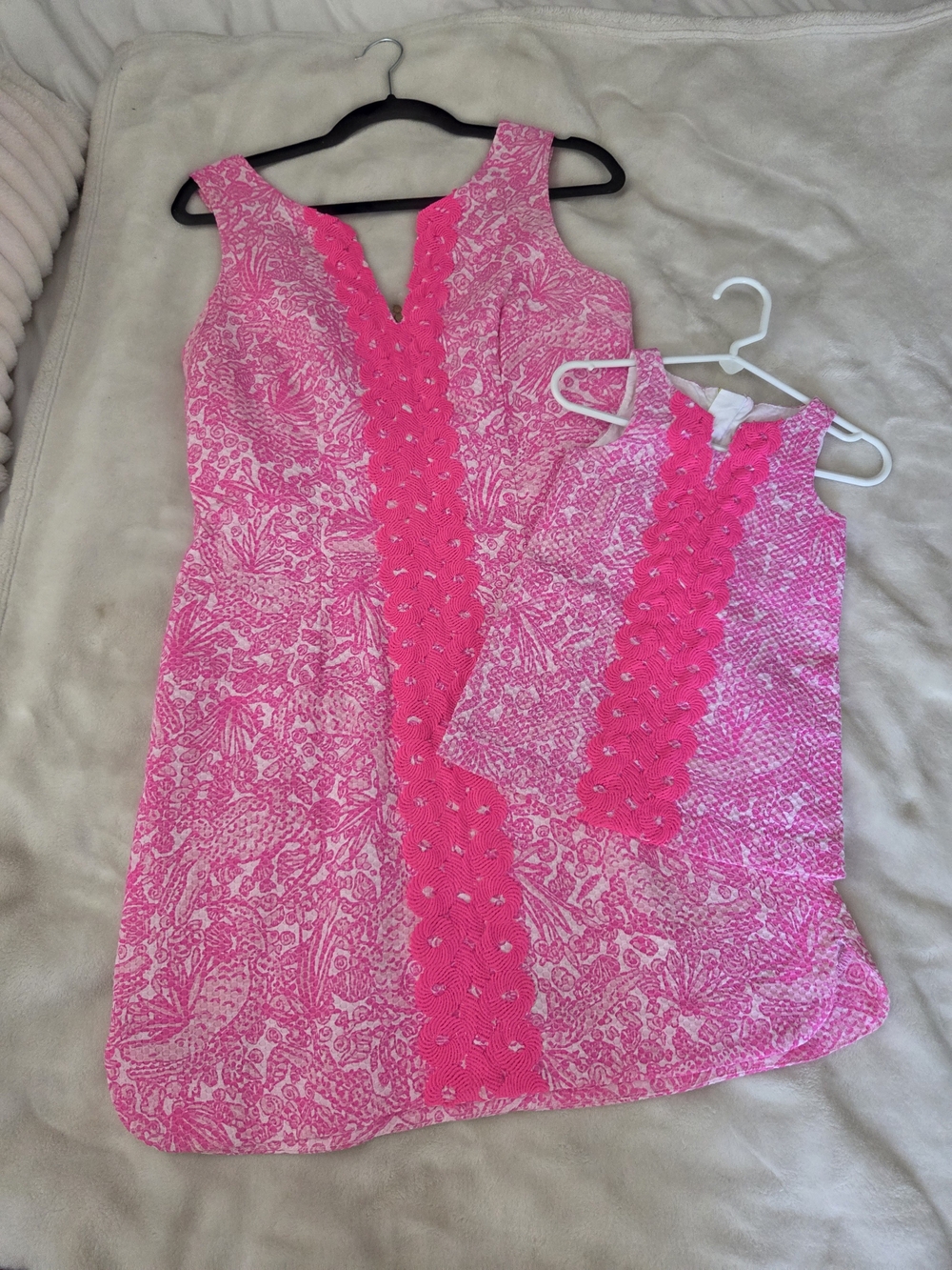 Matching Lilly Pulitzer Pink Shift Dresses